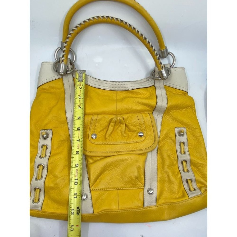 B. makowsky Yellow Leather Shoulder/ Handbag - Picture 5 of 14